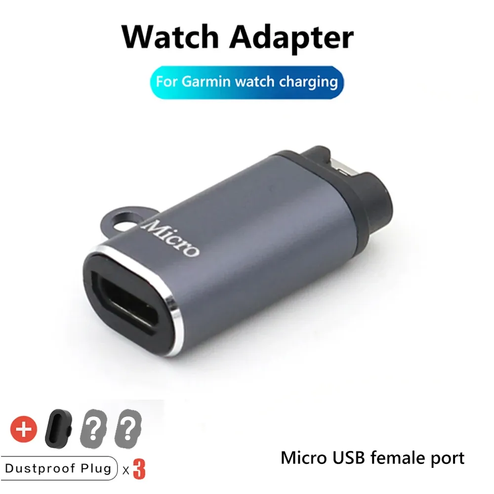 Adaptateur chargeur Type C/Micro USB/iOS pour Garmin Fenix