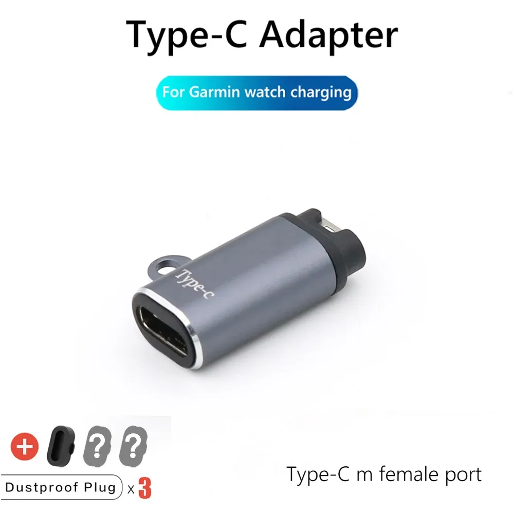 Adaptateur chargeur Type C/Micro USB/iOS pour Garmin Fenix