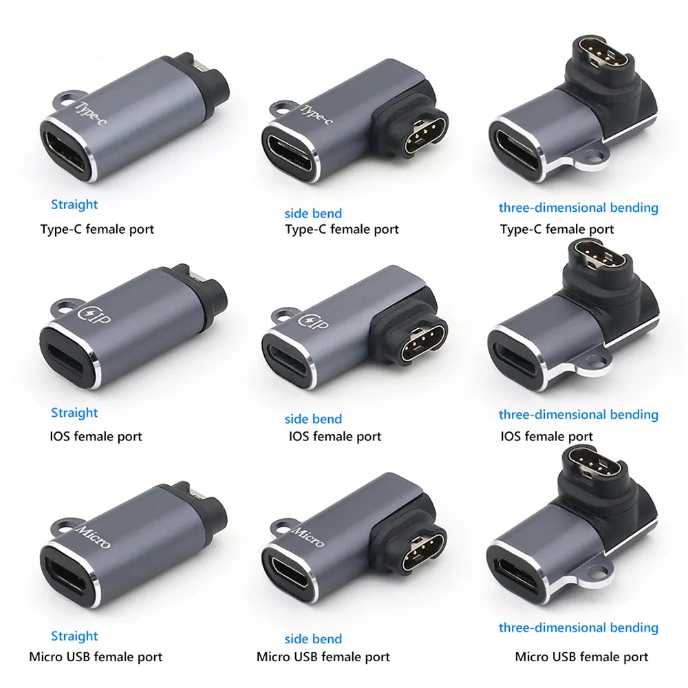 Adaptateur chargeur Type C/Micro USB/iOS pour Garmin Fenix