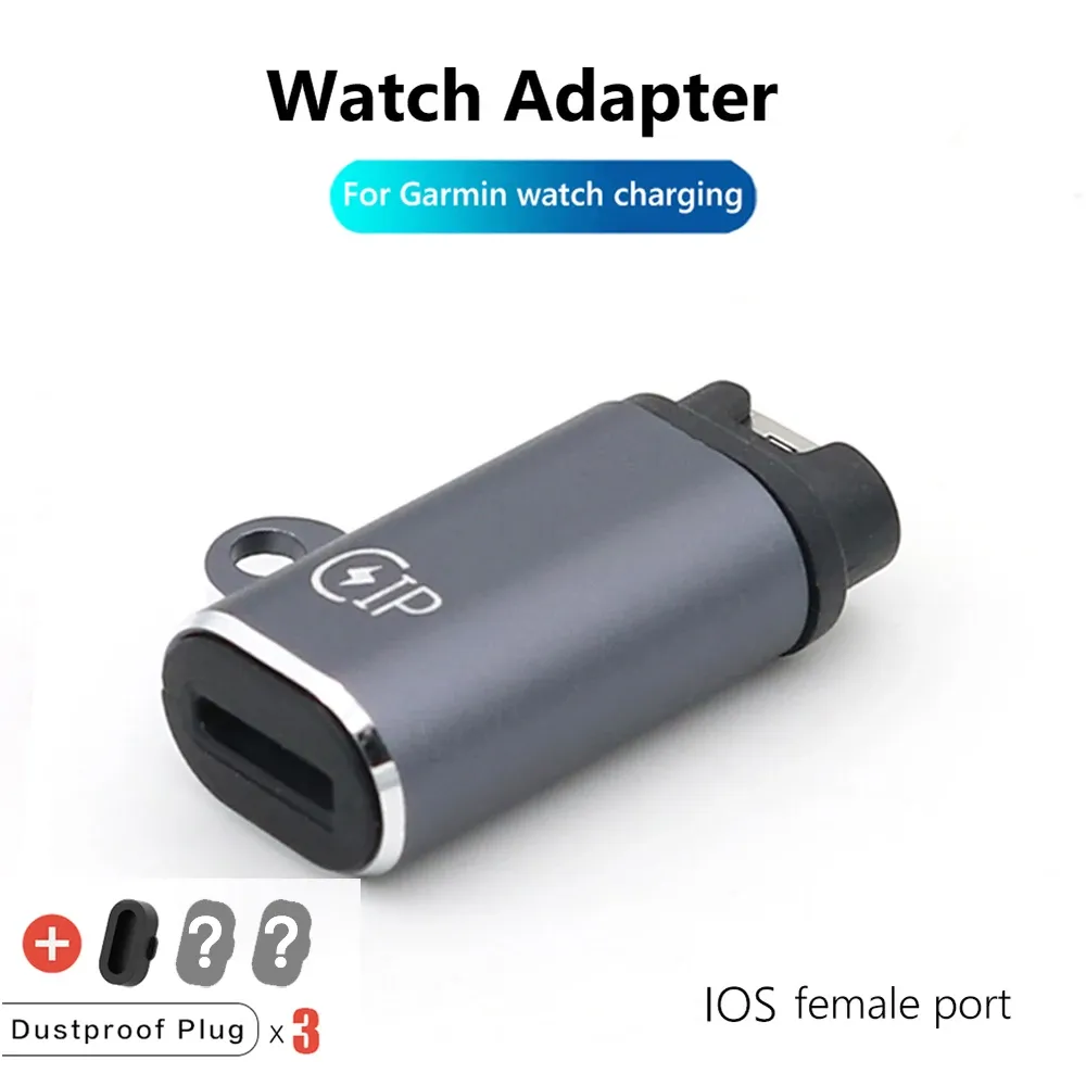 Adaptateur chargeur Type C/Micro USB/iOS pour Garmin Fenix