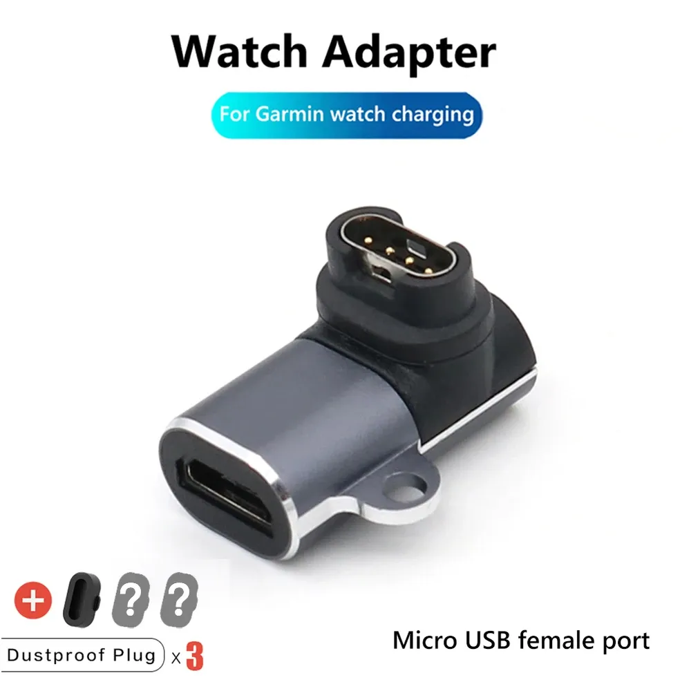 Adaptateur chargeur Type C/Micro USB/iOS pour Garmin Fenix