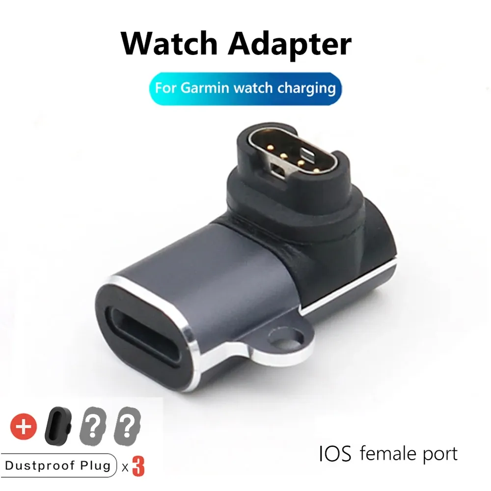 Adaptateur chargeur Type C/Micro USB/iOS pour Garmin Fenix
