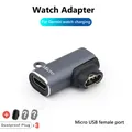 Adaptateur chargeur Type C/Micro USB/iOS pour Garmin Fenix – Couleur Micro USB Side bend