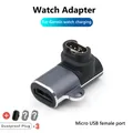 Adaptateur chargeur Type C/Micro USB/iOS pour Garmin Fenix – Couleur Micro USB 90 bend