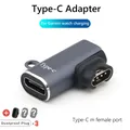 Adaptateur chargeur Type C/Micro USB/iOS pour Garmin Fenix – Couleur Type C Side bend
