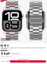 Avis clients – Bracelet acier pour Apple Watch 38 à 49 mm série 11