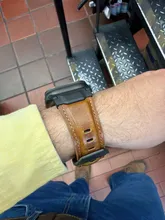 Avis clients – Bracelet cuir design Mecha pour Apple Watch 44 à 49 mm