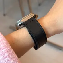 Avis clients – Bracelet cuir et silicone pour Apple Watch 38 à 49 mm