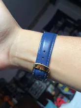 Avis clients – Bracelet montre cuir bleu réglable 14 à 23 mm