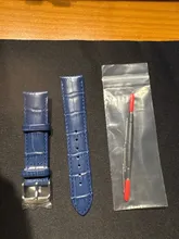Avis clients – Bracelet montre cuir bleu réglable 14 à 23 mm