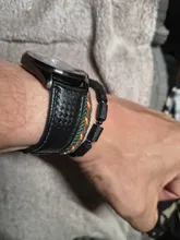 Avis clients – Bracelet montre cuir fibre carbone 20 à 22 mm pour Galaxy Watch