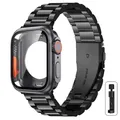 Boîtier et bracelet métal pour Apple Watch 40 à 46 mm – Couleur du bracelet B Original black
