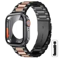 Boîtier et bracelet métal pour Apple Watch 40 à 46 mm – Couleur du bracelet BRG Original black