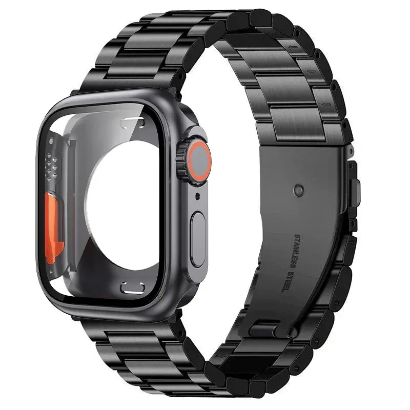 Boîtier et bracelet métal pour Apple Watch 40 à 46 mm