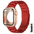 Boîtier et bracelet métal pour Apple Watch 40 à 46 mm – Couleur du bracelet R rose gold