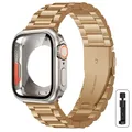 Boîtier et bracelet métal pour Apple Watch 40 à 46 mm – Couleur du bracelet RG Original color