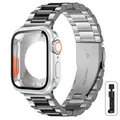Boîtier et bracelet métal pour Apple Watch 40 à 46 mm – Couleur du bracelet SB silver