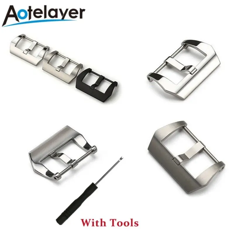Boucle acier inoxydable 18 à 26 mm mate polie