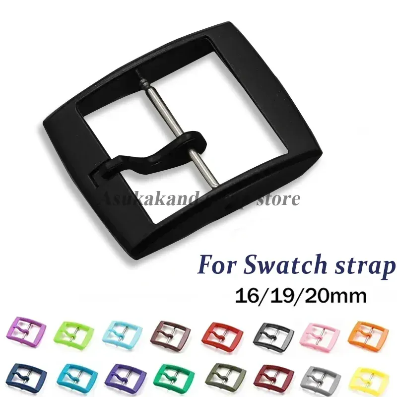 Boucle de bracelet en plastique pour Swatch 16 à 20 mm