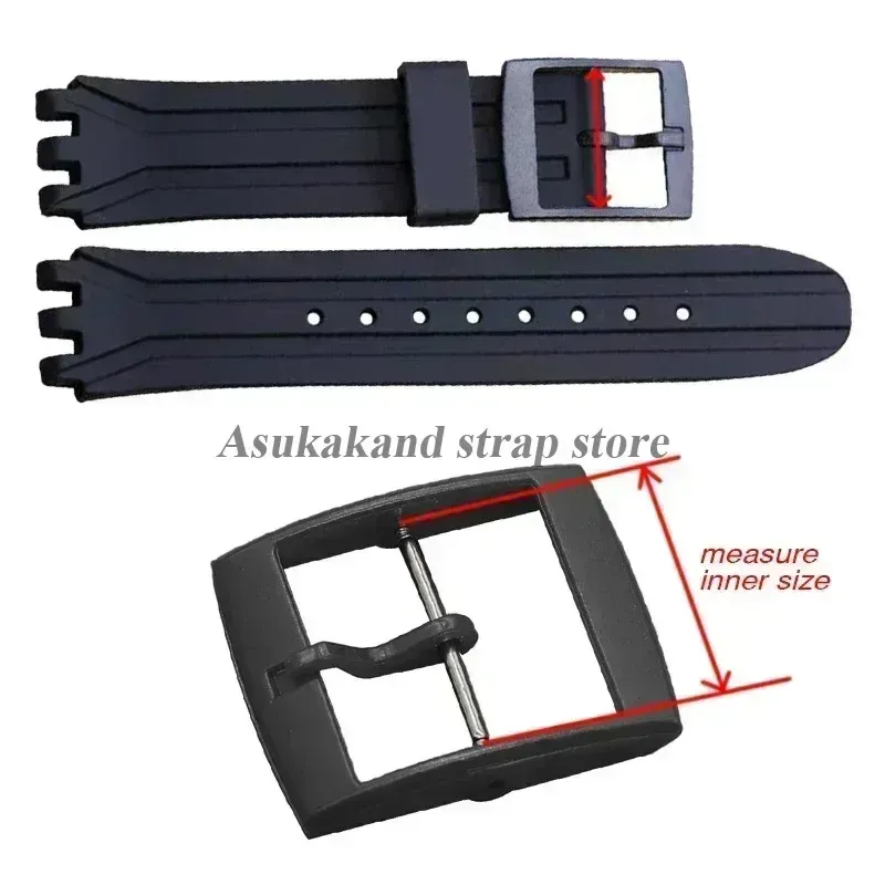 Boucle de bracelet en plastique pour Swatch 16 à 20 mm