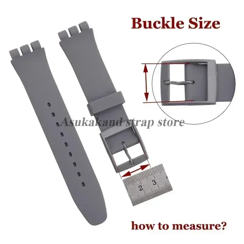 Boucle de bracelet en plastique pour Swatch 16 à 20 mm