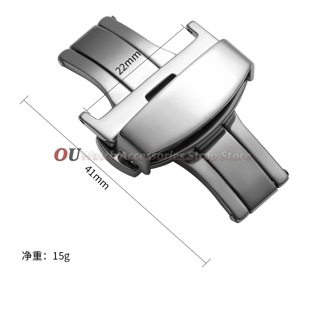 Boucle de montre acier inoxydable 10 à 22 mm déployante