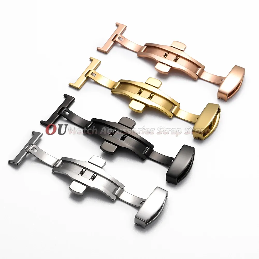 Boucle de montre acier inoxydable 10 à 22 mm déployante