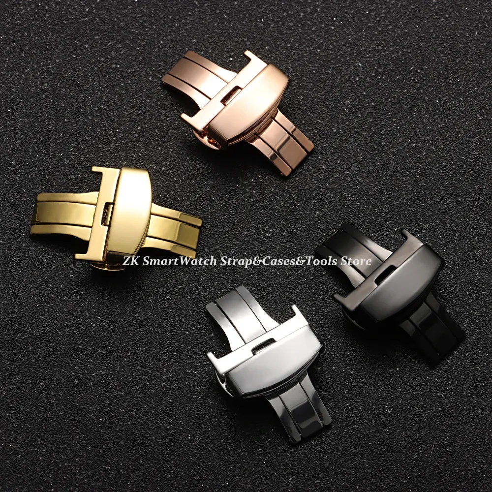 Boucle de montre acier inoxydable 10 à 22 mm papillon