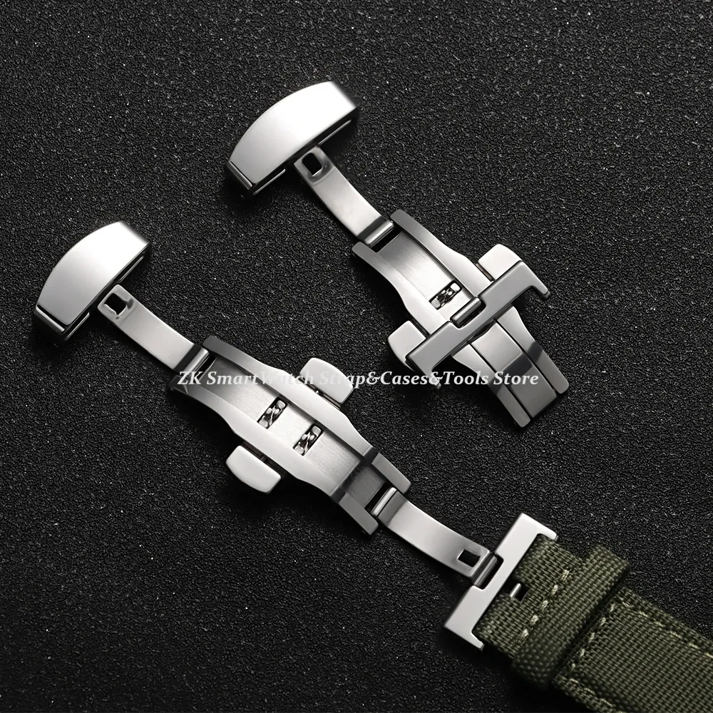 Boucle de montre acier inoxydable 10 à 22 mm papillon