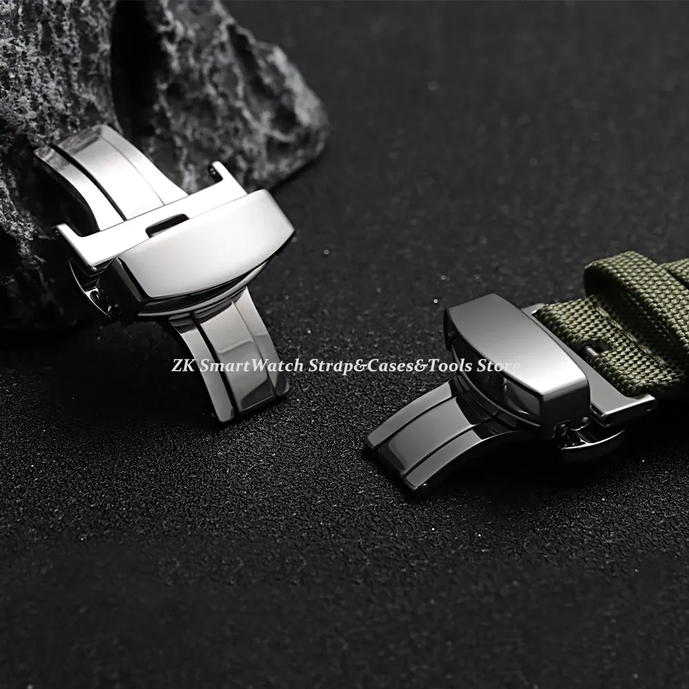 Boucle de montre acier inoxydable 10 à 22 mm papillon