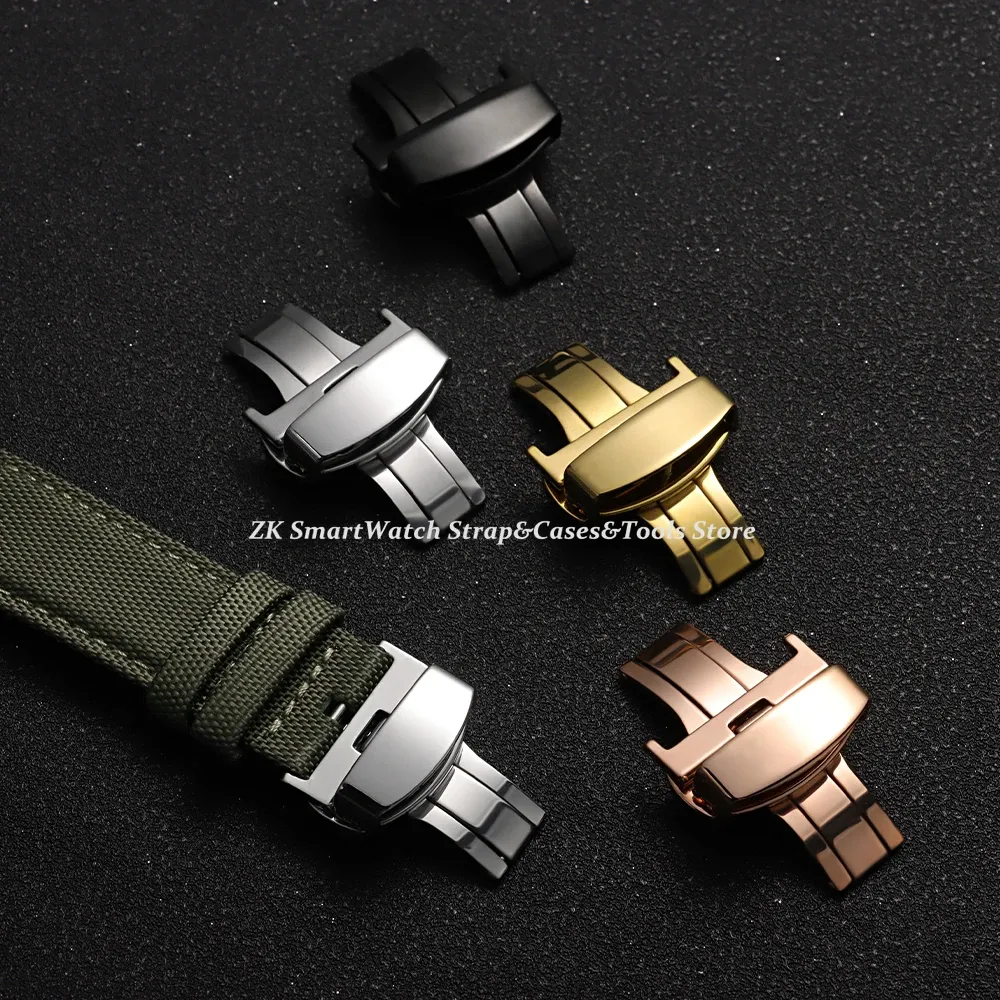 Boucle de montre acier inoxydable 10 à 22 mm papillon