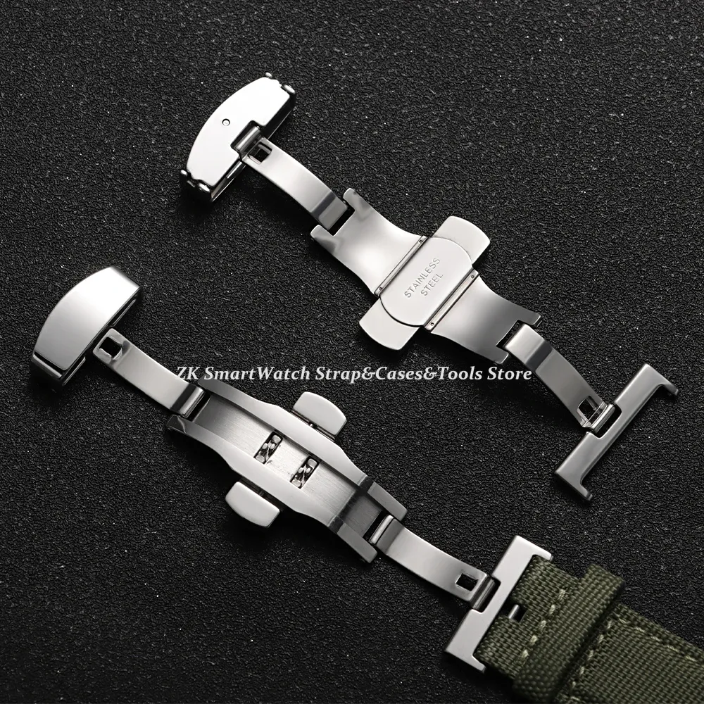 Boucle de montre acier inoxydable 10 à 22 mm papillon