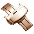 Boucle de montre acier inoxydable 10 à 22 mm papillon – Couleur Rose Gold-18mm