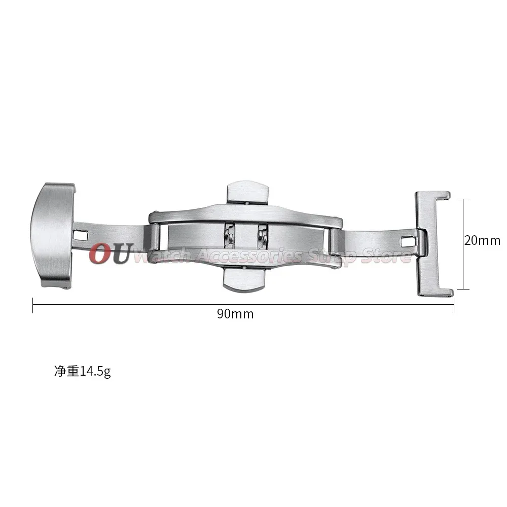 Boucle de montre acier inoxydable 10 à 22 mm polie ou mate