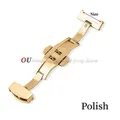 Boucle de montre acier inoxydable 10 à 22 mm polie ou mate – Couleur Polished Gold