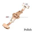 Boucle de montre acier inoxydable 10 à 22 mm polie ou mate – Couleur Polished Rose Gold