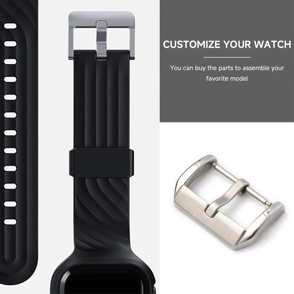 Boucle de montre acier inoxydable 10 à 24 mm ardillon