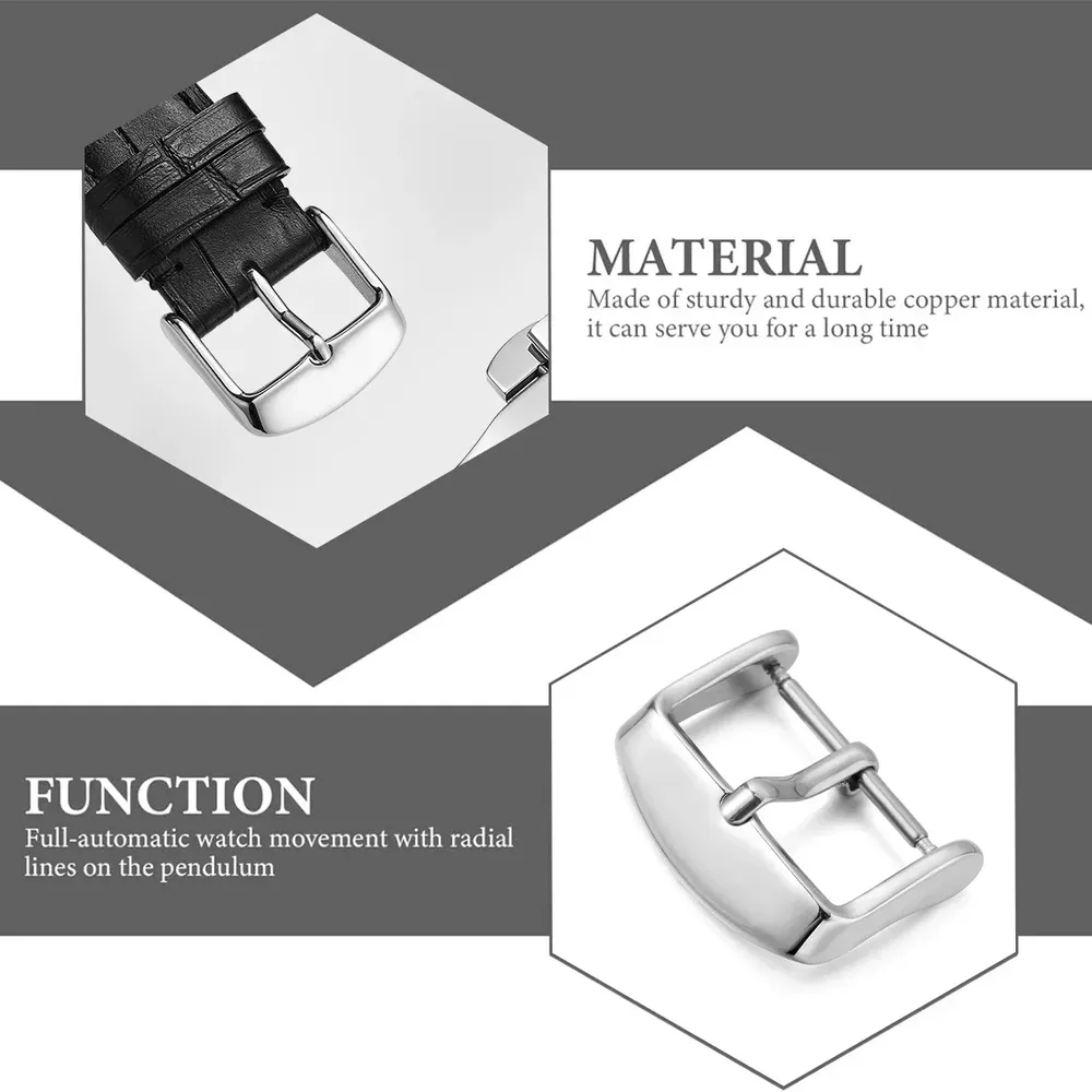 Boucle de montre acier inoxydable 10 à 24 mm ardillon