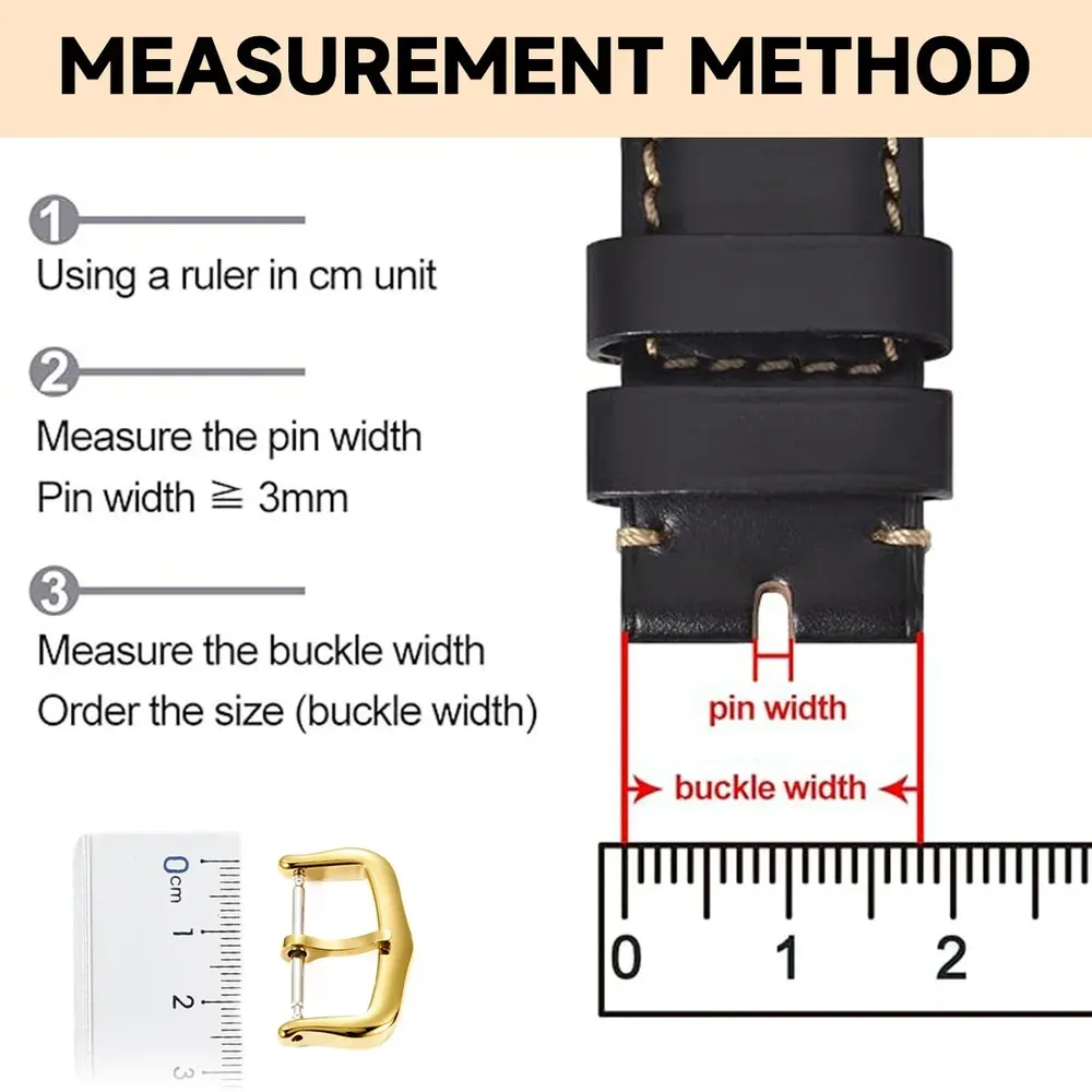 Boucle de montre acier inoxydable 12 à 18 mm pour Cartier