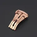 Boucle de montre acier inoxydable 16 à 20 mm pour Omega – Couleur Rose Gold-20mm