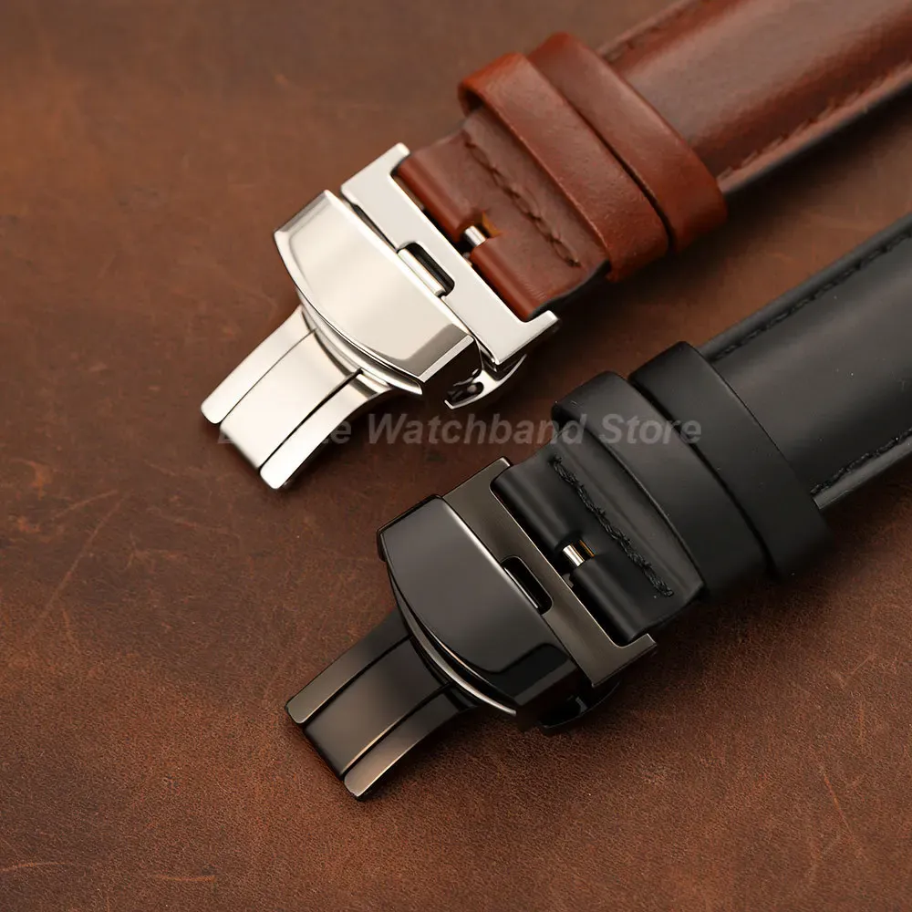Boucle de montre acier inoxydable 16 à 22 mm papillon