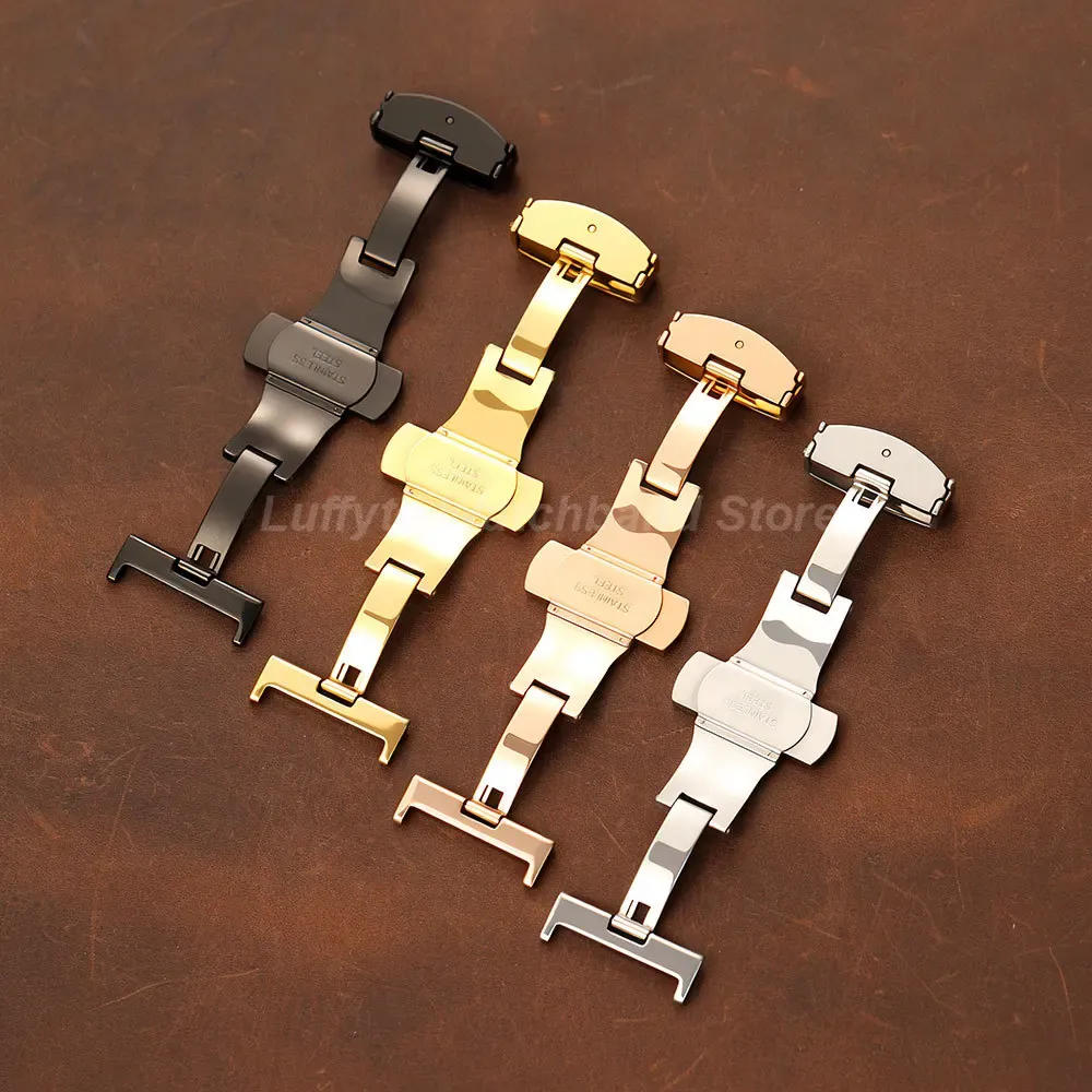 Boucle de montre acier inoxydable 16 à 22 mm papillon