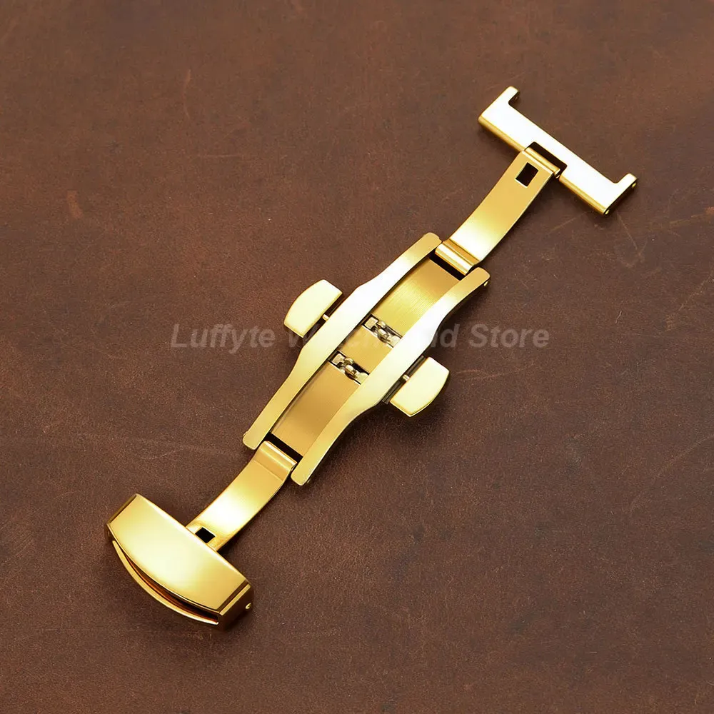 Boucle de montre acier inoxydable 16 à 22 mm papillon