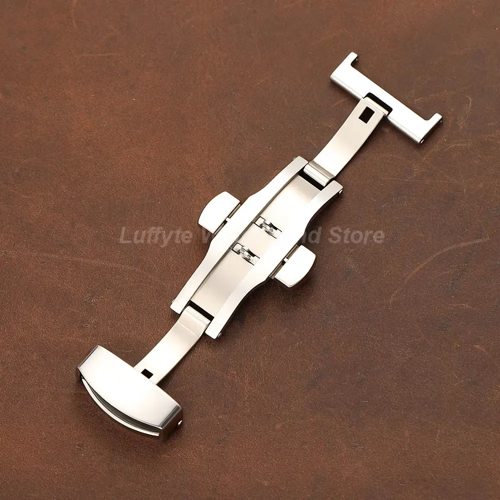 Boucle de montre acier inoxydable 16 à 22 mm papillon