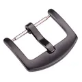 Boucle de montre acier inoxydable 16 à 24 mm à goupille – Couleur Black Brushed