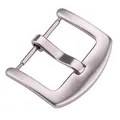 Boucle de montre acier inoxydable 16 à 24 mm à goupille – Couleur Silver Brushed