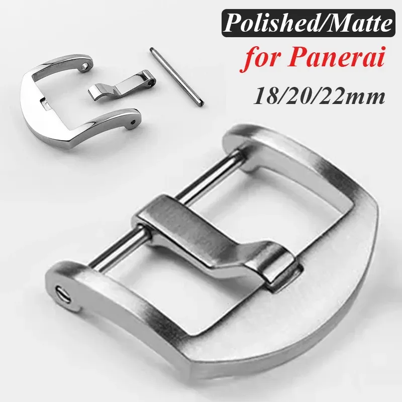 Boucle de montre acier inoxydable 18 à 22 mm mat ou poli