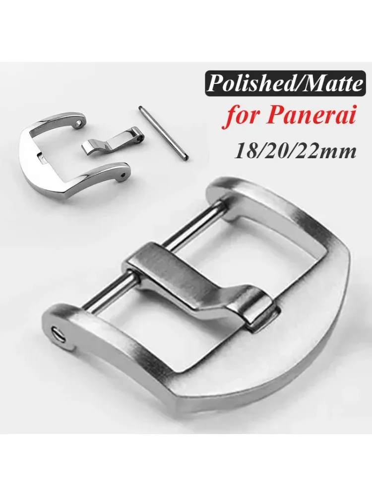 Boucle de montre acier inoxydable 18 à 22 mm mat ou poli