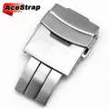 Boucle de montre acier inoxydable 18 à 24 mm pliante – Couleur Silver