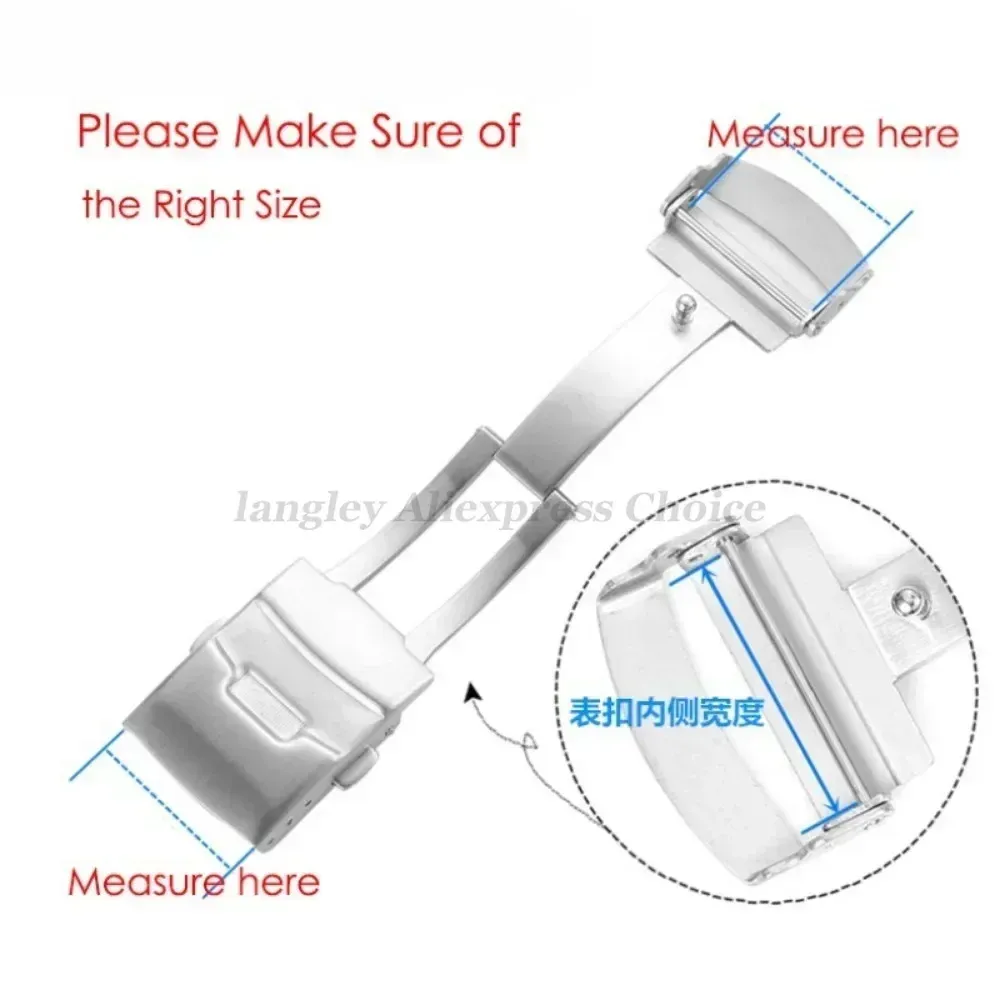 Boucle de montre acier inoxydable 18 à 24 mm pour Seiko